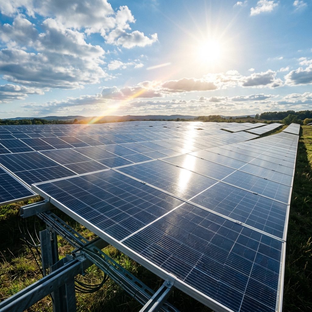 High Efficiency Monocrystalline Rooftop Solar Panels Installation